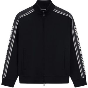 Emporio Armani, Heren, Sweatshirts & Hoodies, Zwart, Maat: L Jersey,