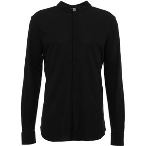 Paolo Pecora, Heren, Overhemden, Zwart, Maat: M
