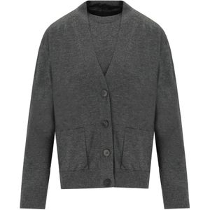 Weekend Max Mara, Dames, Truien, Grijs, Maat: S Wol,