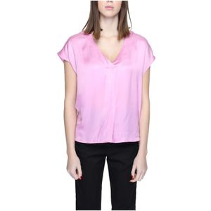 Rinascimento, Dames, Blouses & Shirts, Roze, Maat: M Viscose,