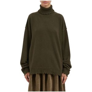 UMA Wang, Dames, Truien, Groen, Maat: M Denim,