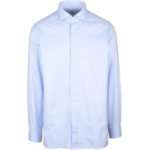Luigi Borrelli Napoli, Heren, Overhemden, Blauw, Maat: 4XL Katoen,