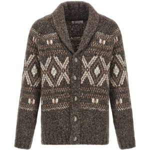 Brunello Cucinelli, Heren, Truien, Veelkleurig, Maat: XL Zijde,