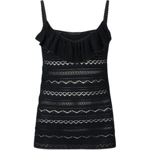 Liu Jo, Dames, Tops, Zwart, Maat: XS Viscose,