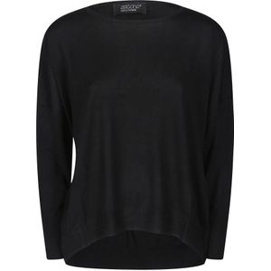 Aragona, Dames, Truien, Zwart, Maat: 2XS Wol,