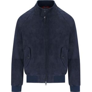 Baracuta, Heren, Jassen, Blauw, Maat: XL Suède,