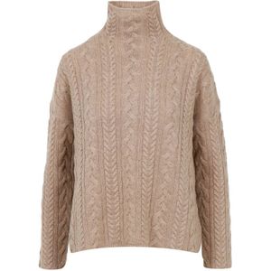 Max Mara, Dames, Truien, Beige, Maat: L Wol,