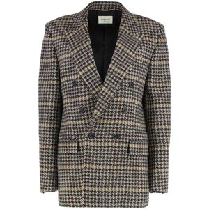 Saint Laurent, Dames, Jassen, Veelkleurig, Maat: XS Wol,