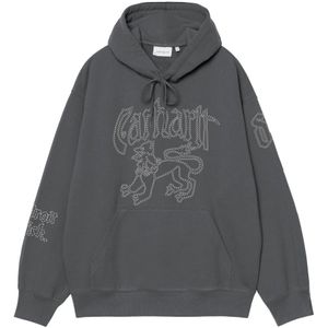 Carhartt Wip, Heren, Sweatshirts & Hoodies, Grijs, Maat: M Katoen,