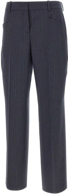 BOSS - TILDA9 - Stoffen Broek - Regular Fit - Zuivere Scheerwol - Gestreept