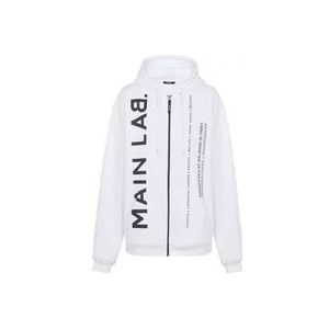 Balmain Main Lab rits hoodie , White , Heren , Maat: L
