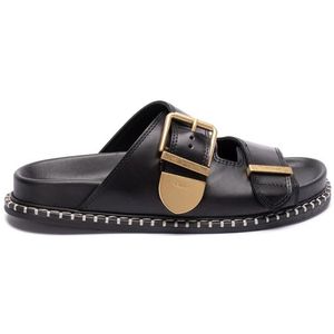 Chloé - Rebecca - Sandalen - Zwart - Leer - Anatomisch Voetbed