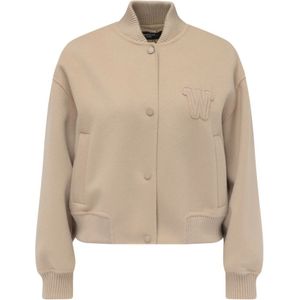 Regular fit collegejack van wolmix, model 'ZELANTE'