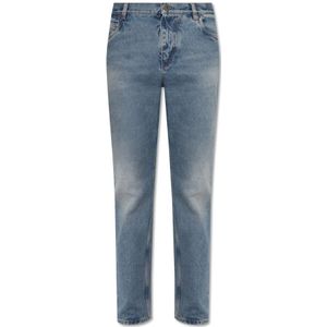 Balmain Jeans met logo , Blue , Heren , Maat: W28