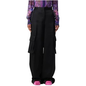 Versace, Dames, Broeken, Zwart, Maat: 2XS