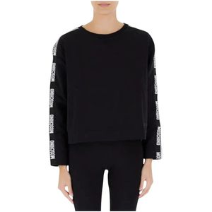 Moschino, Dames, Sweatshirts & Hoodies, Zwart, Maat: XS Katoen,