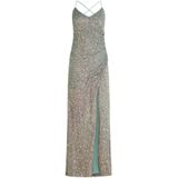 Vera Mont - Avondjurk - Blauw - Elegante Avondjurk met Ruches en Split