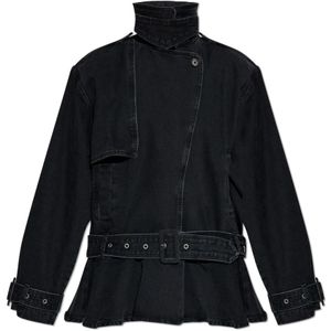 Rotate Birger Christensen, Dames, Jassen, Zwart, Maat: M Denim,