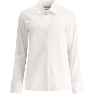 Max Mara, Dames, Blouses & Shirts, Wit, Maat: M Katoen,