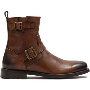 Kazar - Bruine Leren Ritslaarzen - Herenlaarzen - Leer