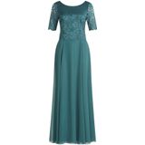 Vera Mont - Cocktailjurk - Groen - Kanten en Chiffon
