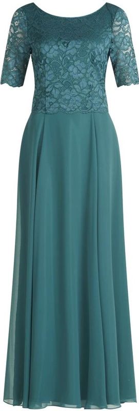 Vera Mont - Cocktailjurk - Groen - Kanten en Chiffon