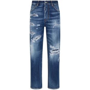Dsquared2 - Boston Jeans - Dames - Blauw - Katoen