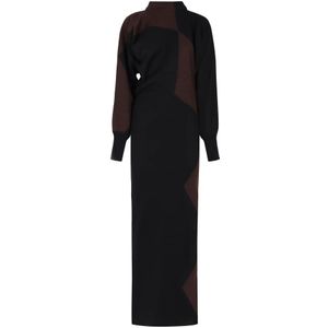 Philosophy di Lorenzo Serafini, Dames, Jurken, Zwart, Maat: XS Wol,