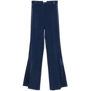Elisabetta Franchi, Dames, Broeken, Blauw, Maat: L