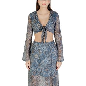 Only - V-Hals Top Set - Blauw - Dames - Polyester