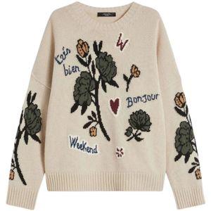 Weekend Max Mara, Dames, Truien, Beige, Maat: XS Wol,