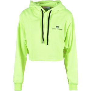 Chiara Ferragni Collection, Dames, Sweatshirts & Hoodies, Groen, Maat: S Katoen,