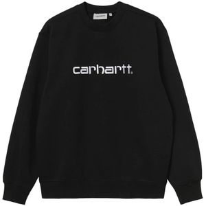 Carhartt Wip, Heren, Sweatshirts & Hoodies, Zwart, Maat: XS Katoen,