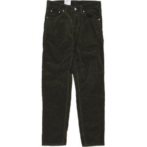 Carhartt Wip, Heren, Broeken, Groen, Maat: W28 Velours,