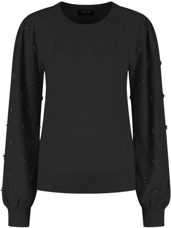 Lady Day - Jolie - Trui - Met Siersteentjes - Pofmouwen