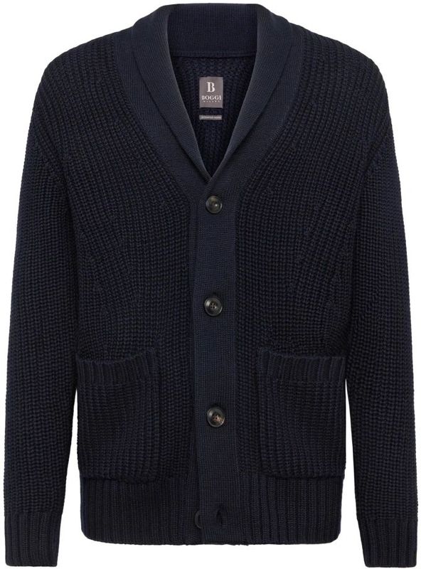 Boggi Milano, Heren, Truien, Blauw, Maat: S Wol,