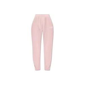 Versace Sweatpants met logo , Pink , Dames , Maat: S