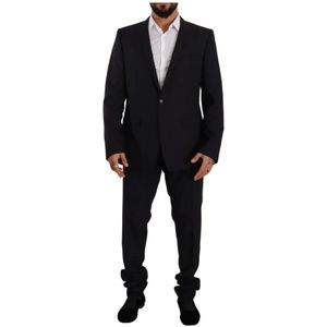 Dolce & Gabbana, Heren, Pakken, Blauw, Maat: 3XL Wol,