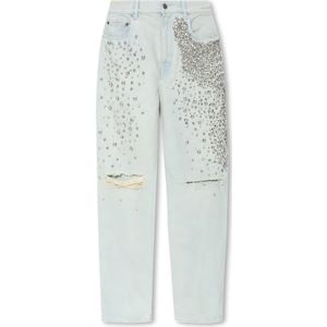 Golden Goose - Jeans - Blauw - Katoen - Kristallen Applicaties