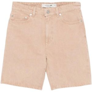 Lacoste, Heren, Korte broeken, Beige, Maat: W29 Denim,