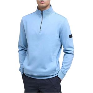 Barbour, Heren, Sweatshirts & Hoodies, Blauw, Maat: S Katoen,