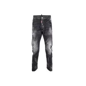 Dsquared2 Slim Fit Zwarte Jeans voor Heren , Black , Heren , Maat: XL