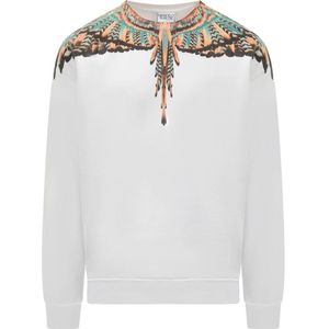 Marcelo Burlon, Heren, Sweatshirts & Hoodies, Wit, Maat: S Katoen,