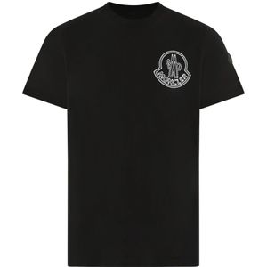 Moncler, Heren, Tops, Zwart, Maat: M