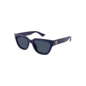 Gucci Vierkant frame zonnebril Gg1578S Linea GG Logo , Blue , Dames , Maat: 54 MM
