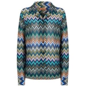 Missoni, Dames, Blouses & Shirts, Veelkleurig, Maat: L Viscose,