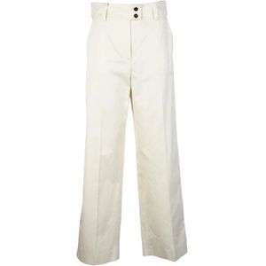 Weekend Max Mara, Dames, Broeken, Beige, Maat: M Katoen,