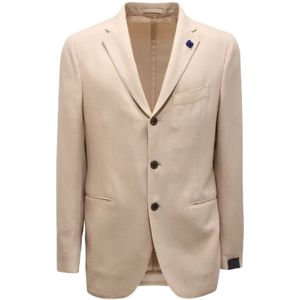 Lardini, Heren, Jassen, Beige, Maat: XL Wol,