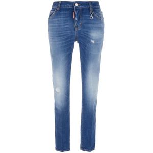 Dsquared2, Dames, Jeans, Blauw, Maat: XS Denim,