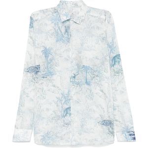 Etro, Heren, Overhemden, Blauw, Maat: L Katoen,